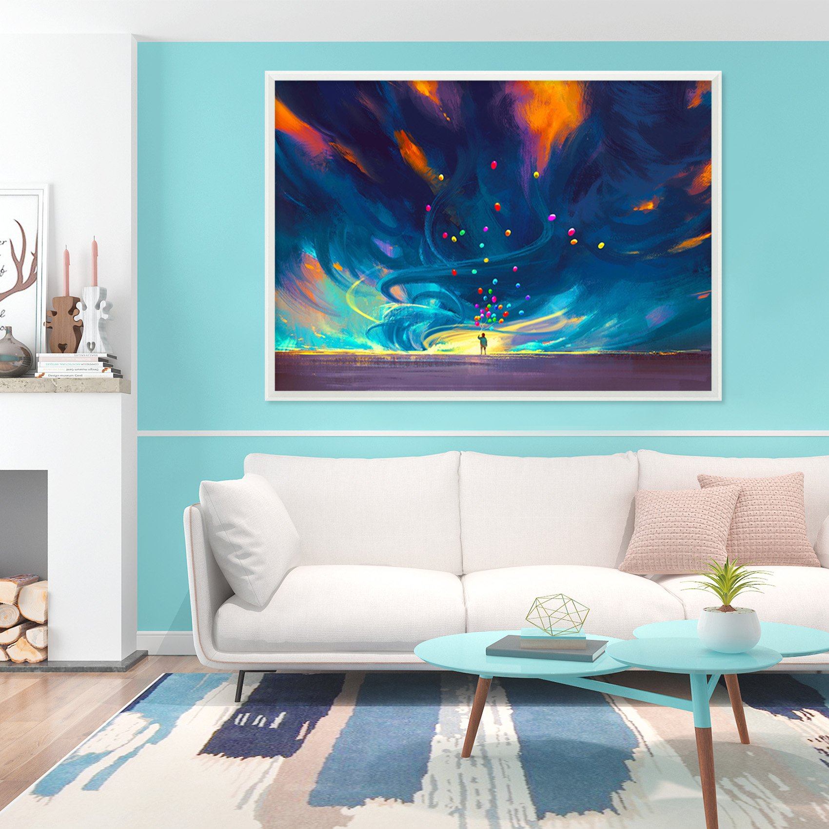 3D Colorful Balloons 183 Fake Framed Print Painting Wallpaper AJ Creativity Home