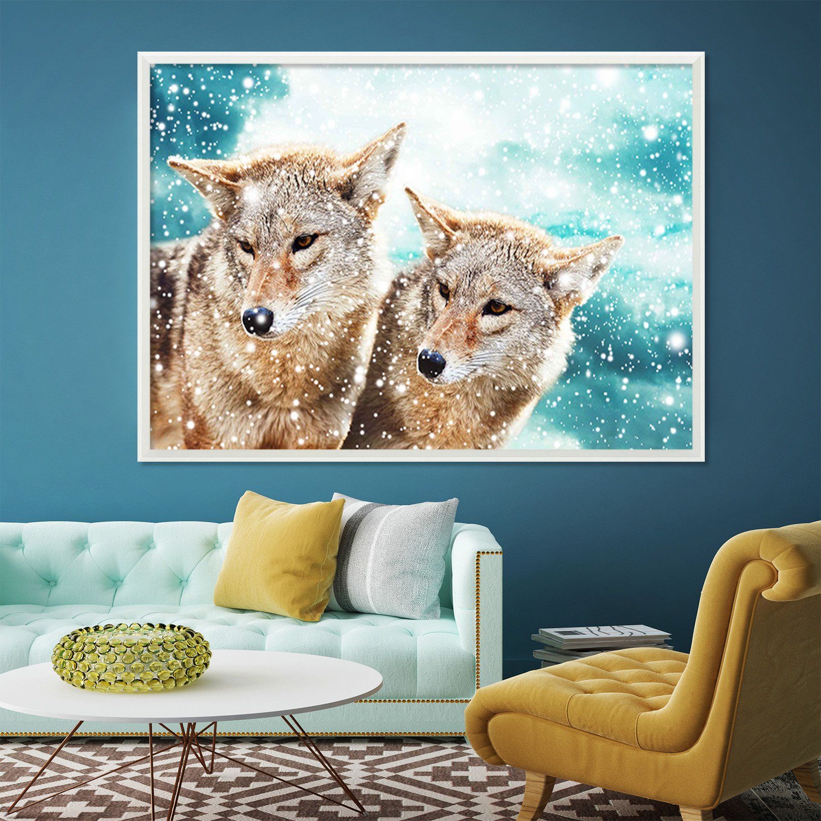 3D Dependent Fox 079 Fake Framed Print Painting Wallpaper AJ Creativity Home