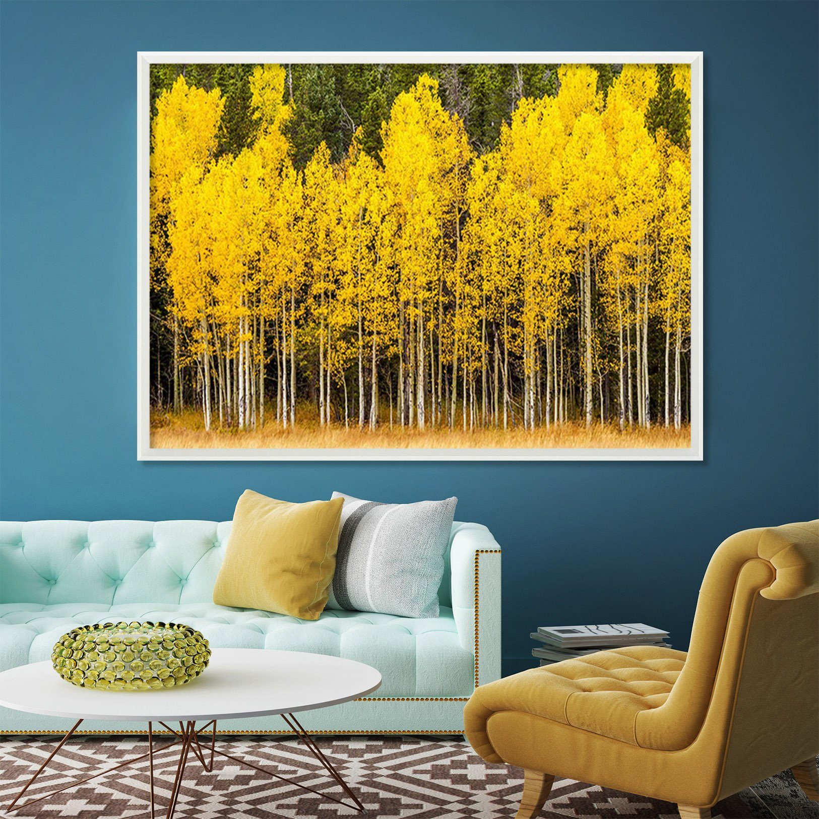 3D Maple Forest 105 Fake Framed Print Painting Wallpaper AJ Creativity Home
