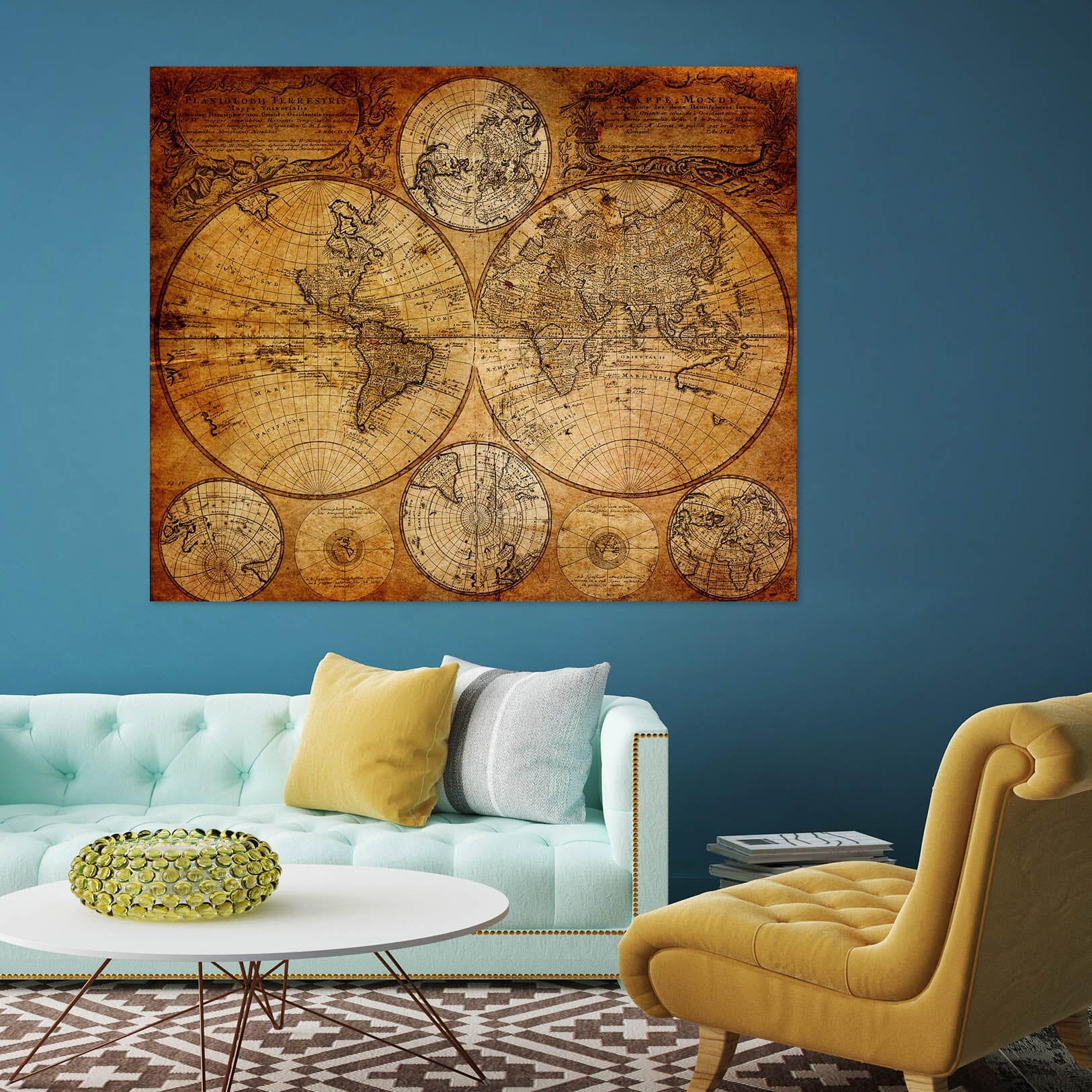 3D Beautiful World 135 World Map Wall Sticker Wallpaper AJ Wallpaper 2