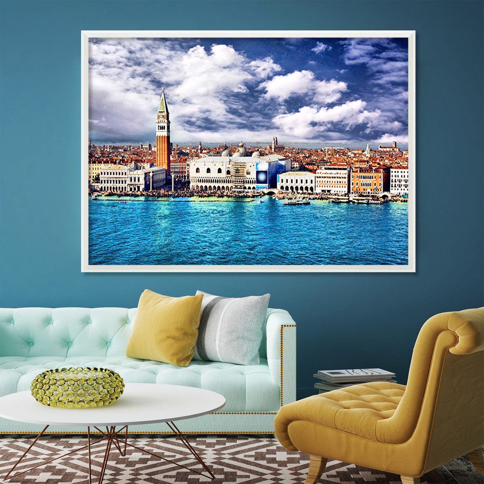 3D Sea City 151 Fake Framed Print Painting Wallpaper AJ Creativity Home