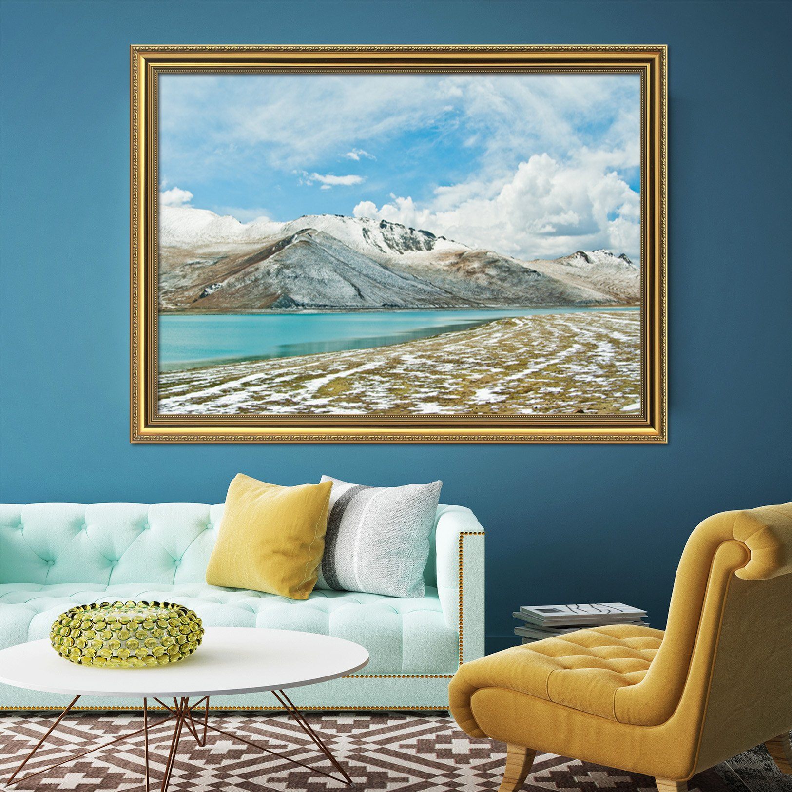 3D Stone Beach 198 Fake Framed Print Painting Wallpaper AJ Creativity Home