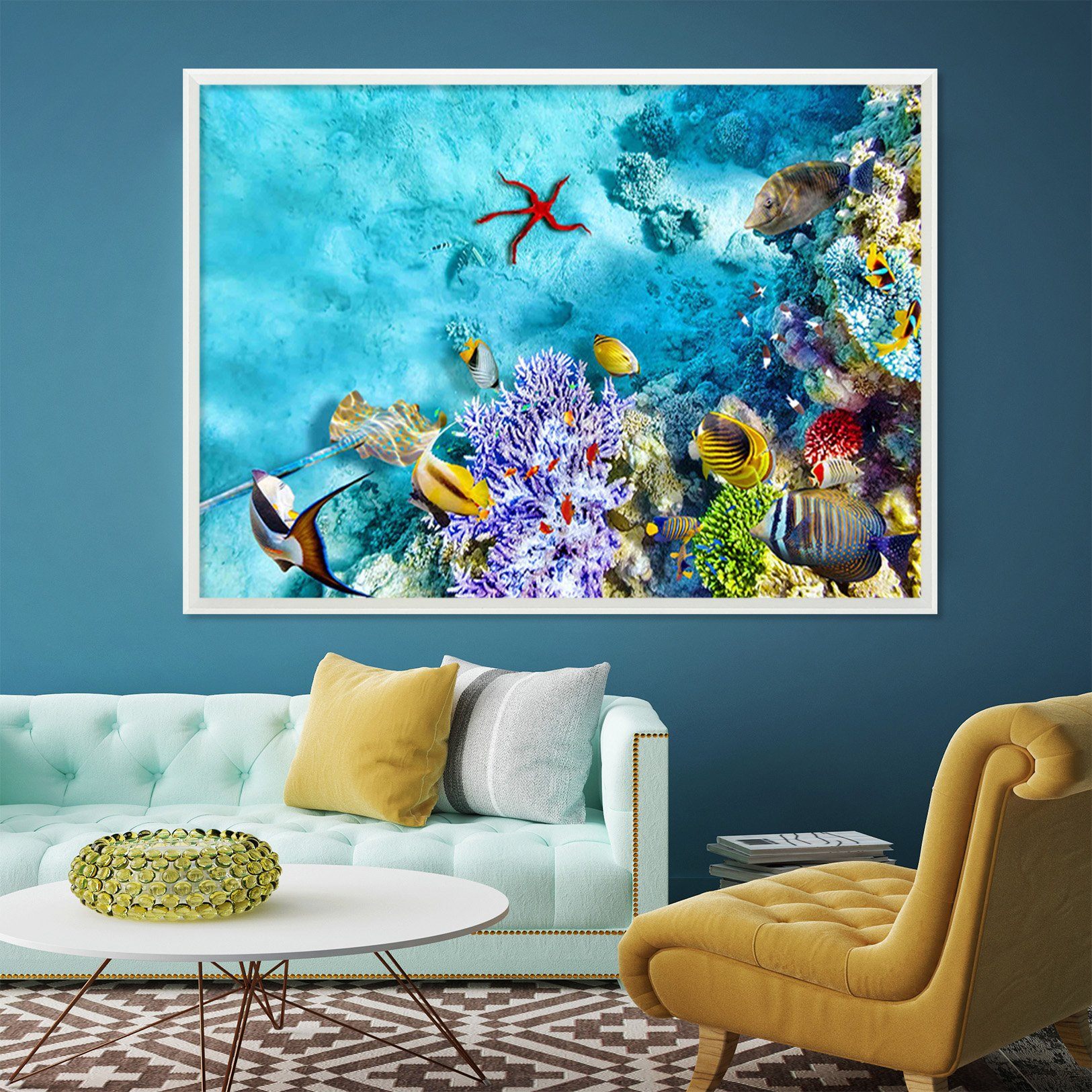 3D Deep-Sea Creatures 090 Fake Framed Print Painting Wallpaper AJ Creativity Home