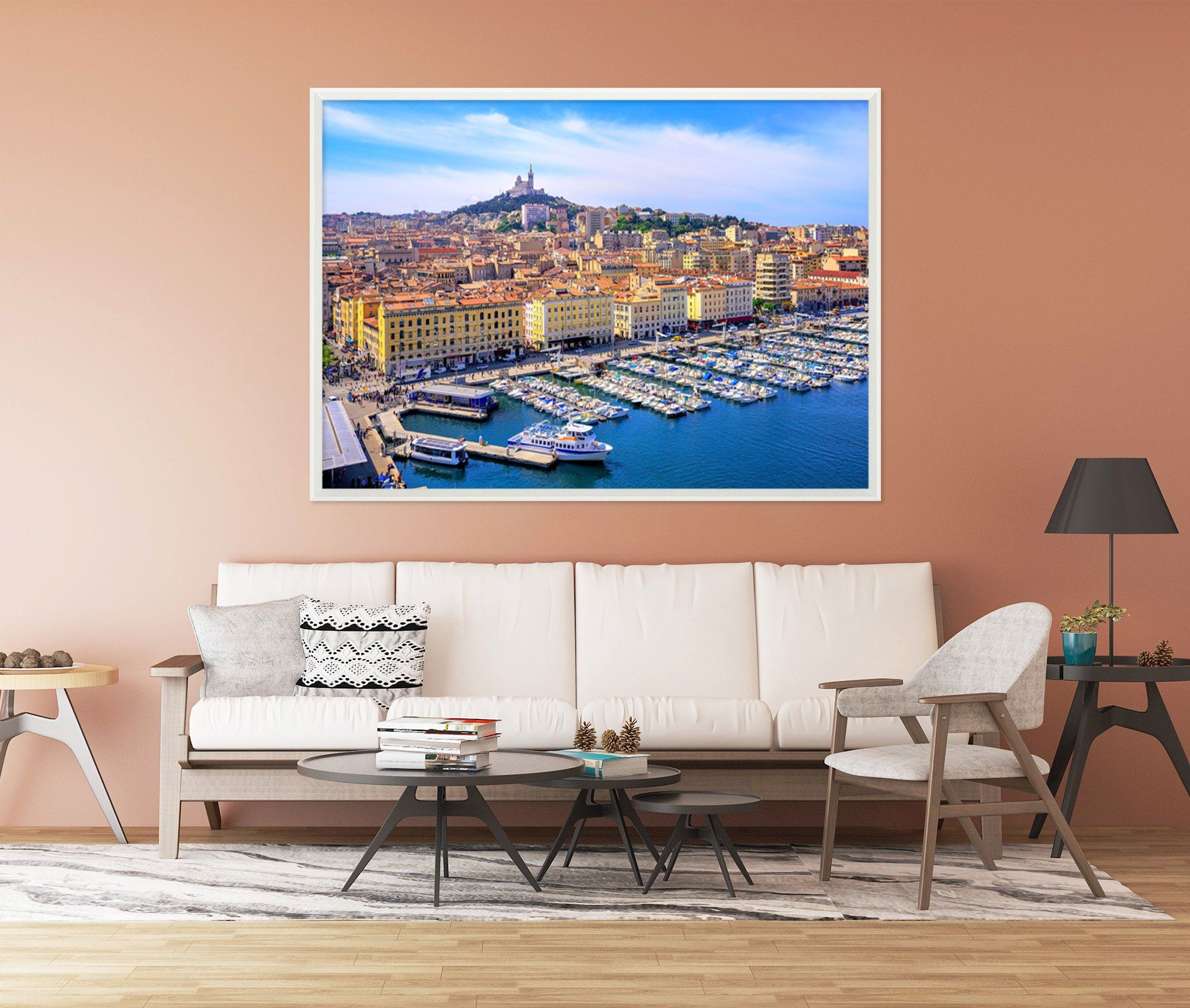 3D City Ship 158 Fake Framed Print Painting Wallpaper AJ Creativity Home