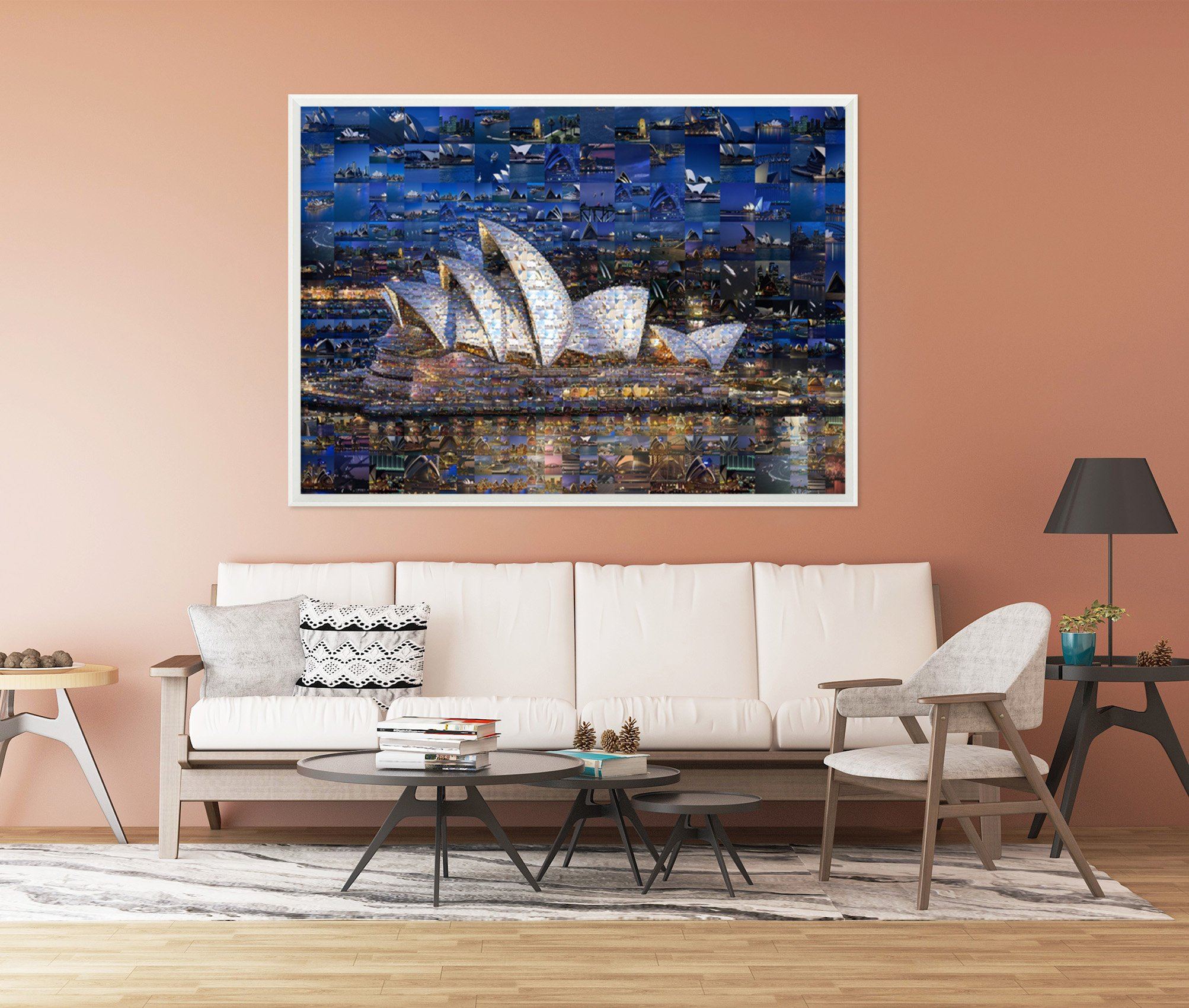 3D Beautiful House 017 Fake Framed Print Painting Wallpaper AJ Creativity Home