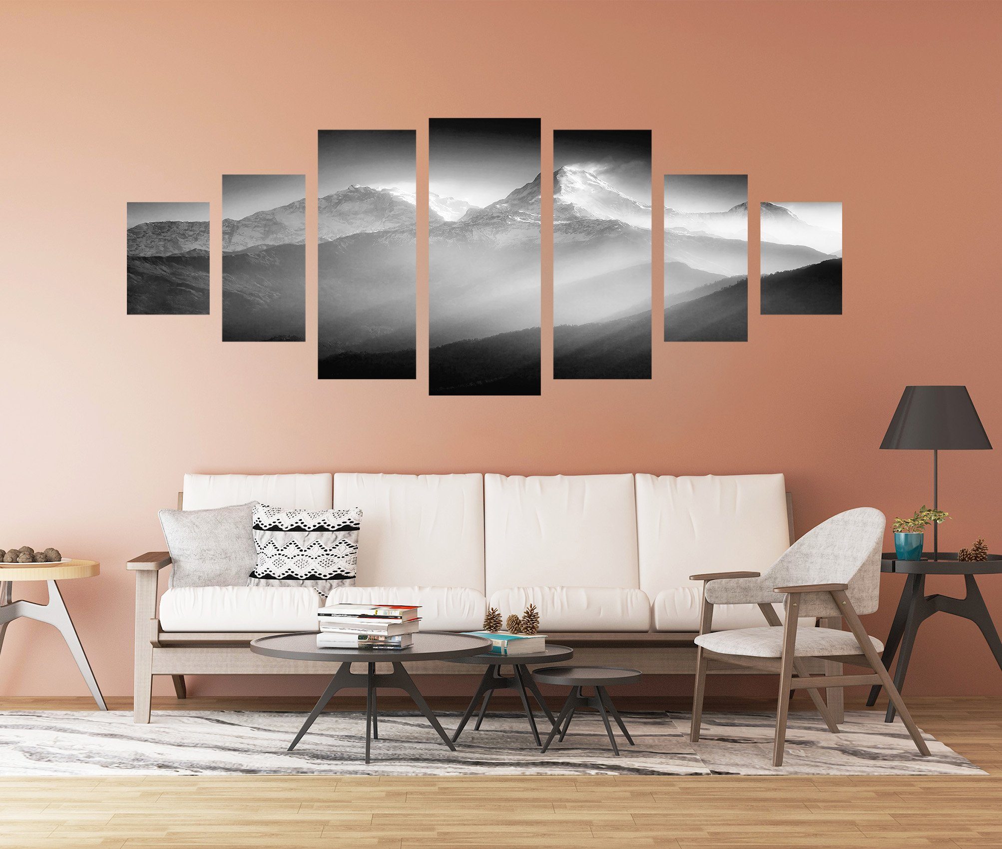 3D Mountain Fog 031 Unframed Print Wallpaper Wallpaper AJ Wallpaper