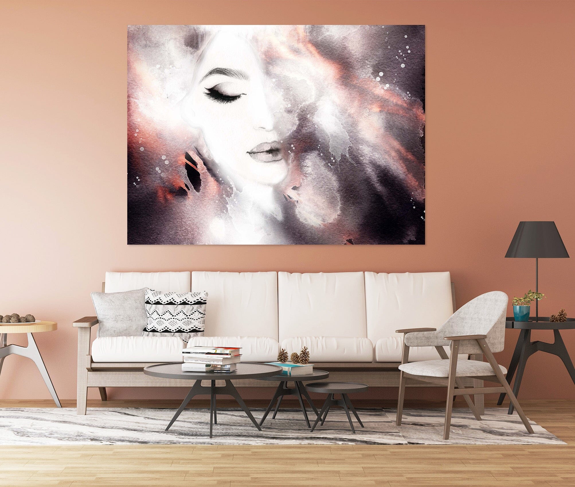 3D Graffiti Pink Woman 1031 Wall Sticker Wallpaper AJ Wallpaper 2