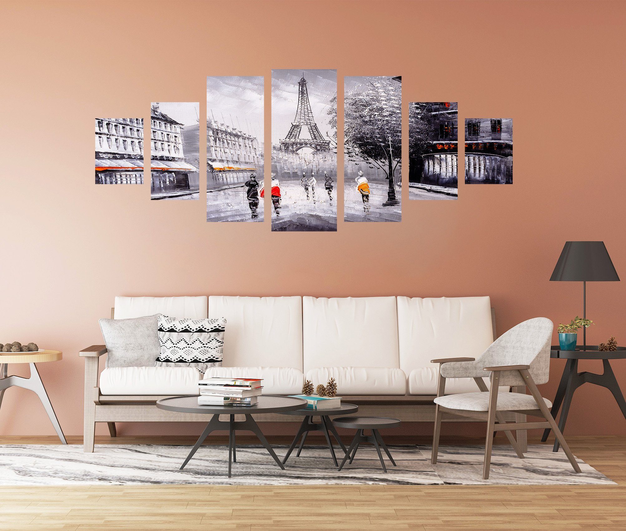 3D Tower Gray 059 Unframed Print Wallpaper Wallpaper AJ Wallpaper