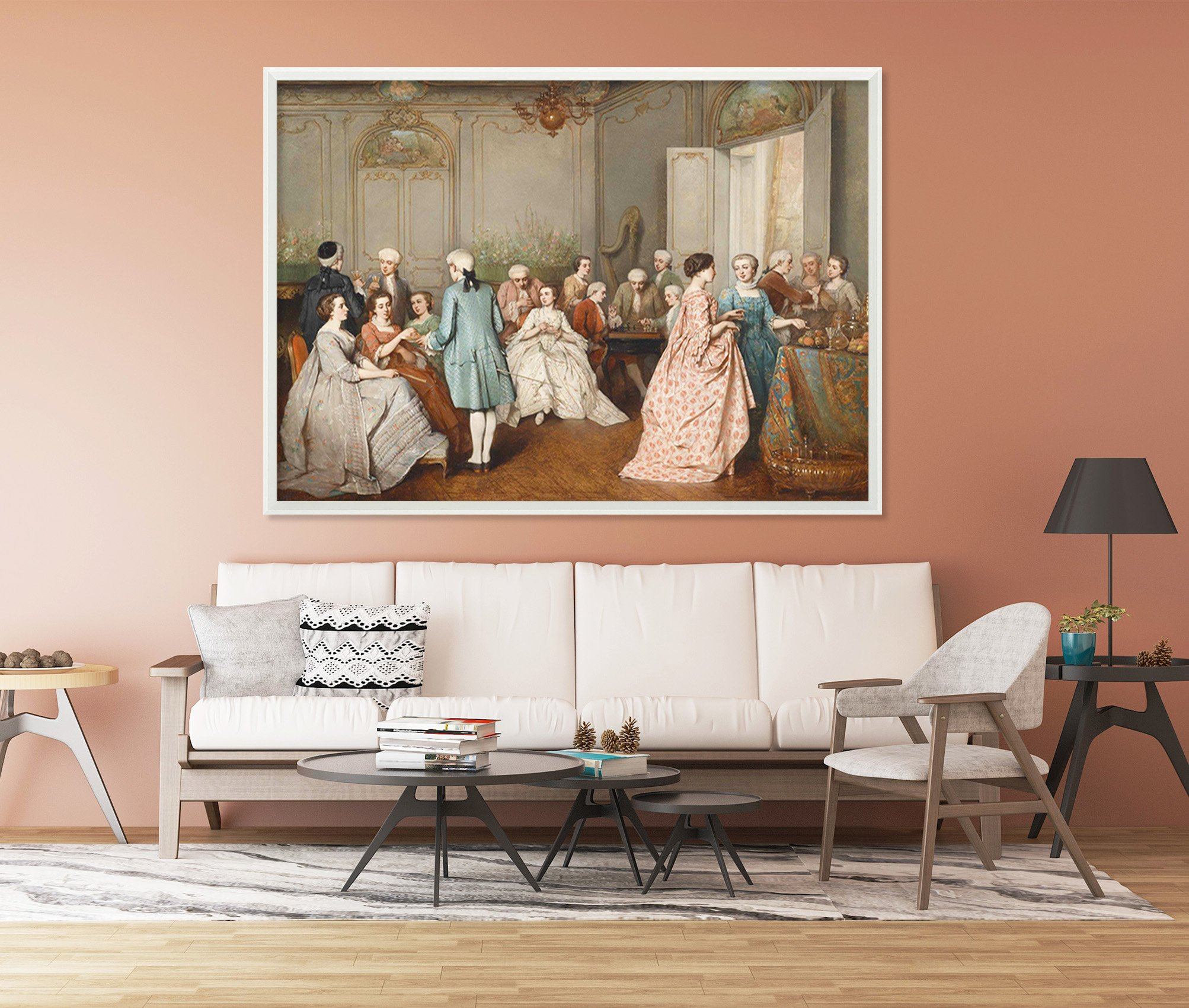 3D Get Together 034 Fake Framed Print Painting Wallpaper AJ Creativity Home