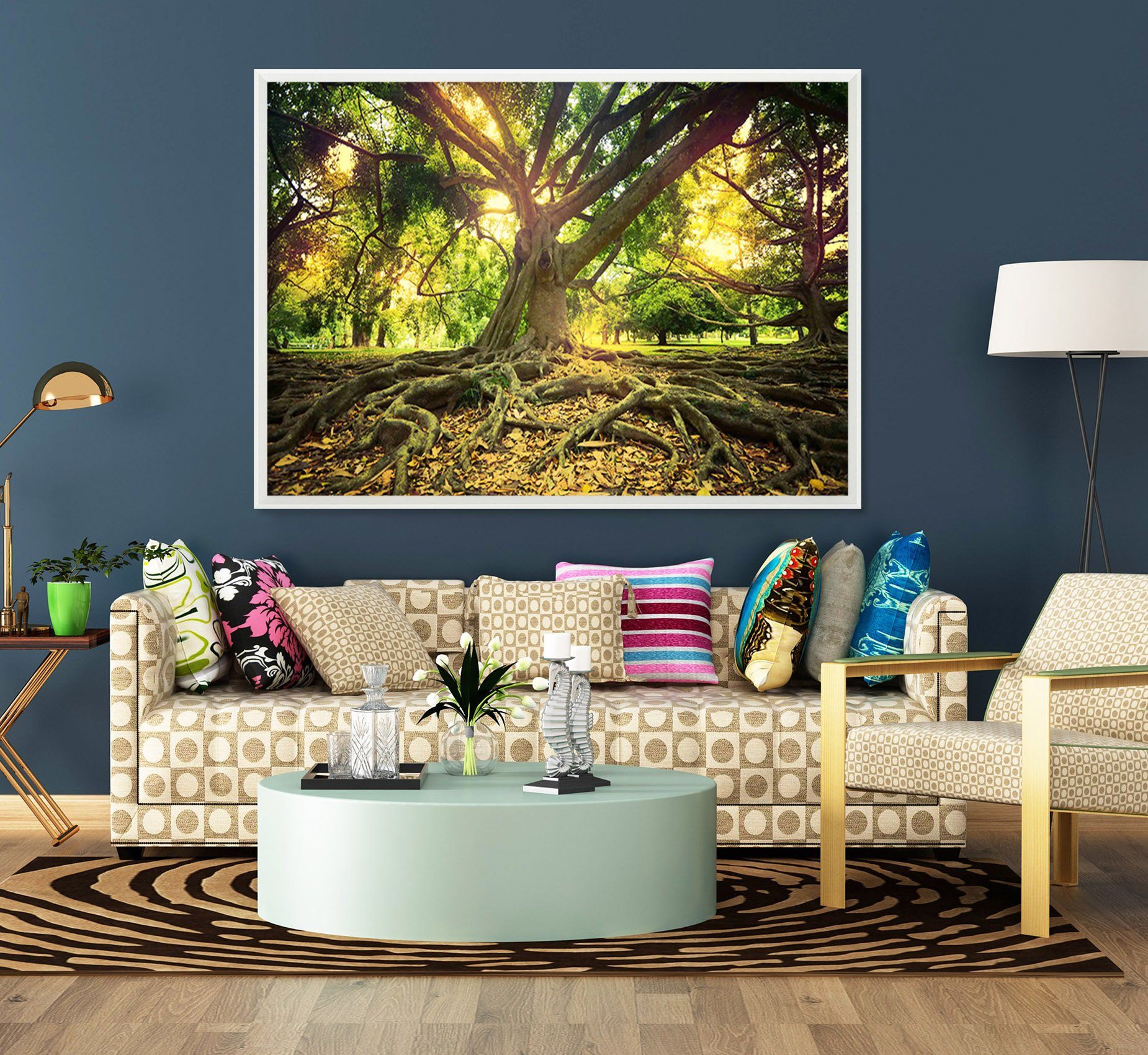 3D Giant Trees 013 Fake Framed Print Painting Wallpaper AJ Creativity Home