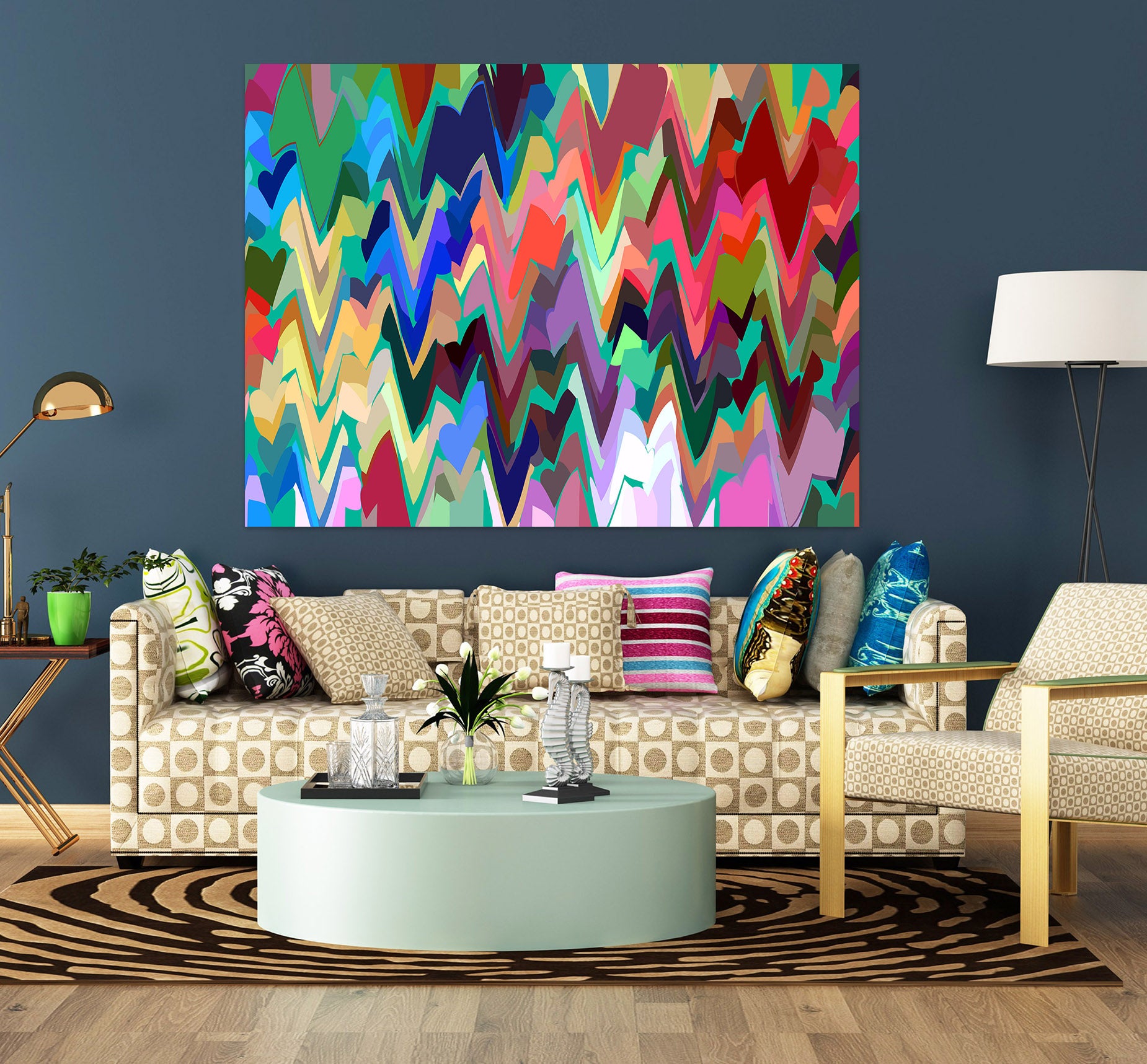 3D Wavy Color 70156 Shandra Smith Wall Sticker