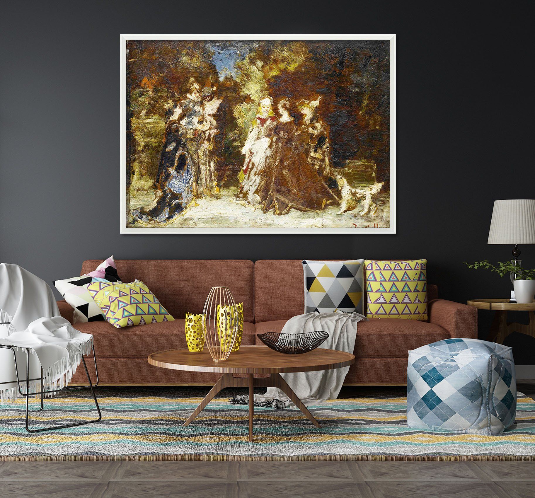 3D Character Abstraction 036 Fake Framed Print Painting Wallpaper AJ Creativity Home