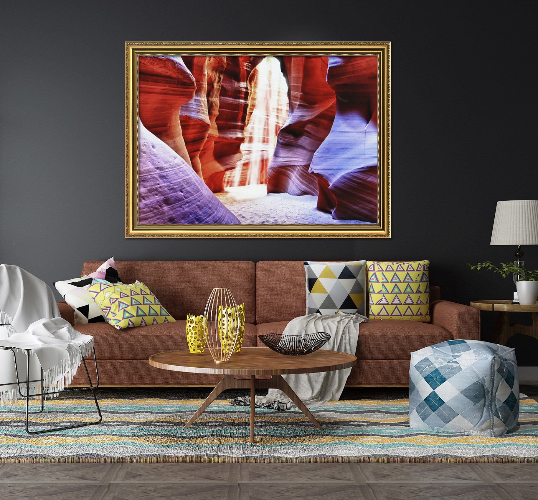 3D Strange Rock 162 Fake Framed Print Painting Wallpaper AJ Creativity Home