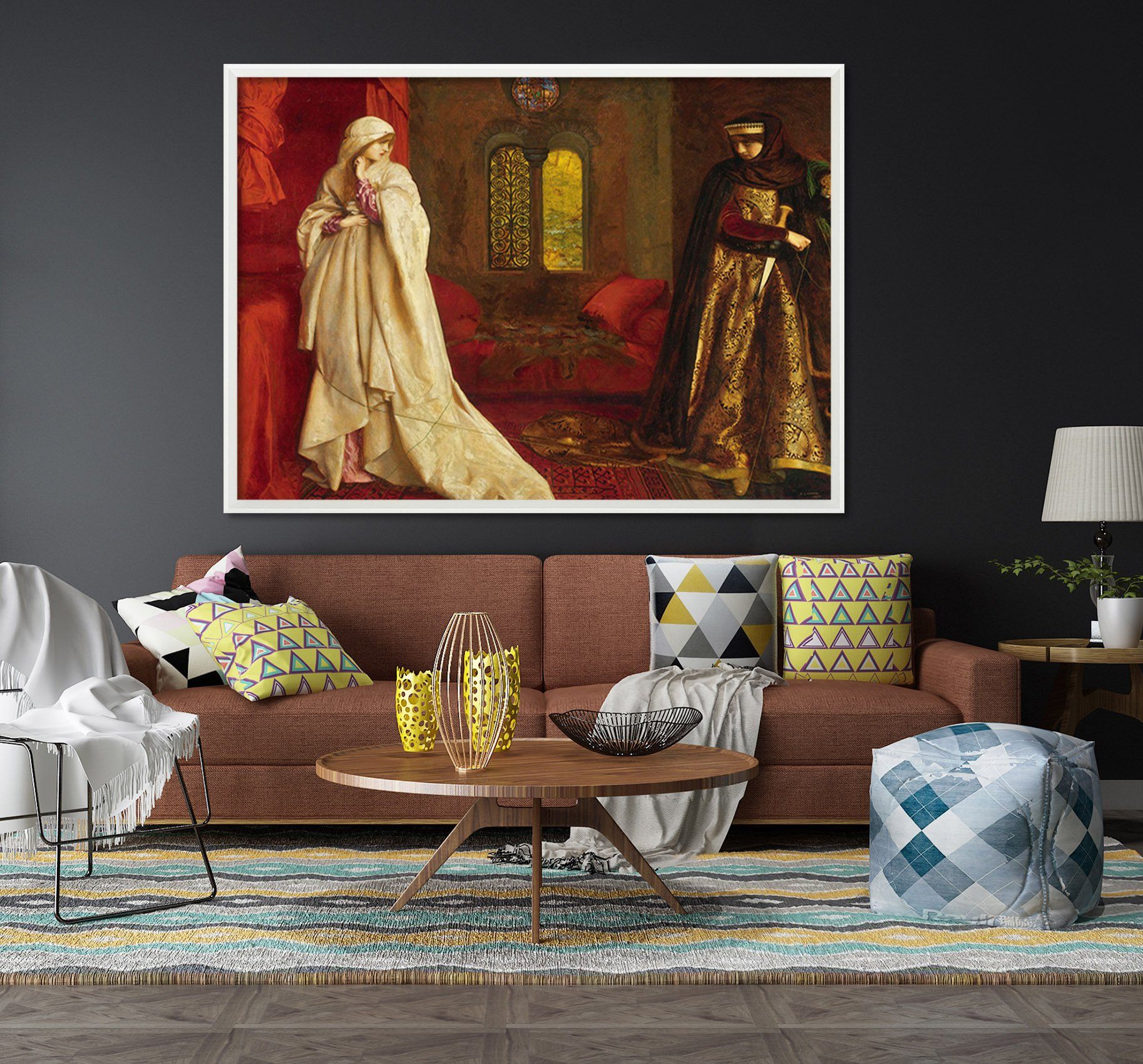 3D Two Women 032 Fake Framed Print Painting Wallpaper AJ Creativity Home