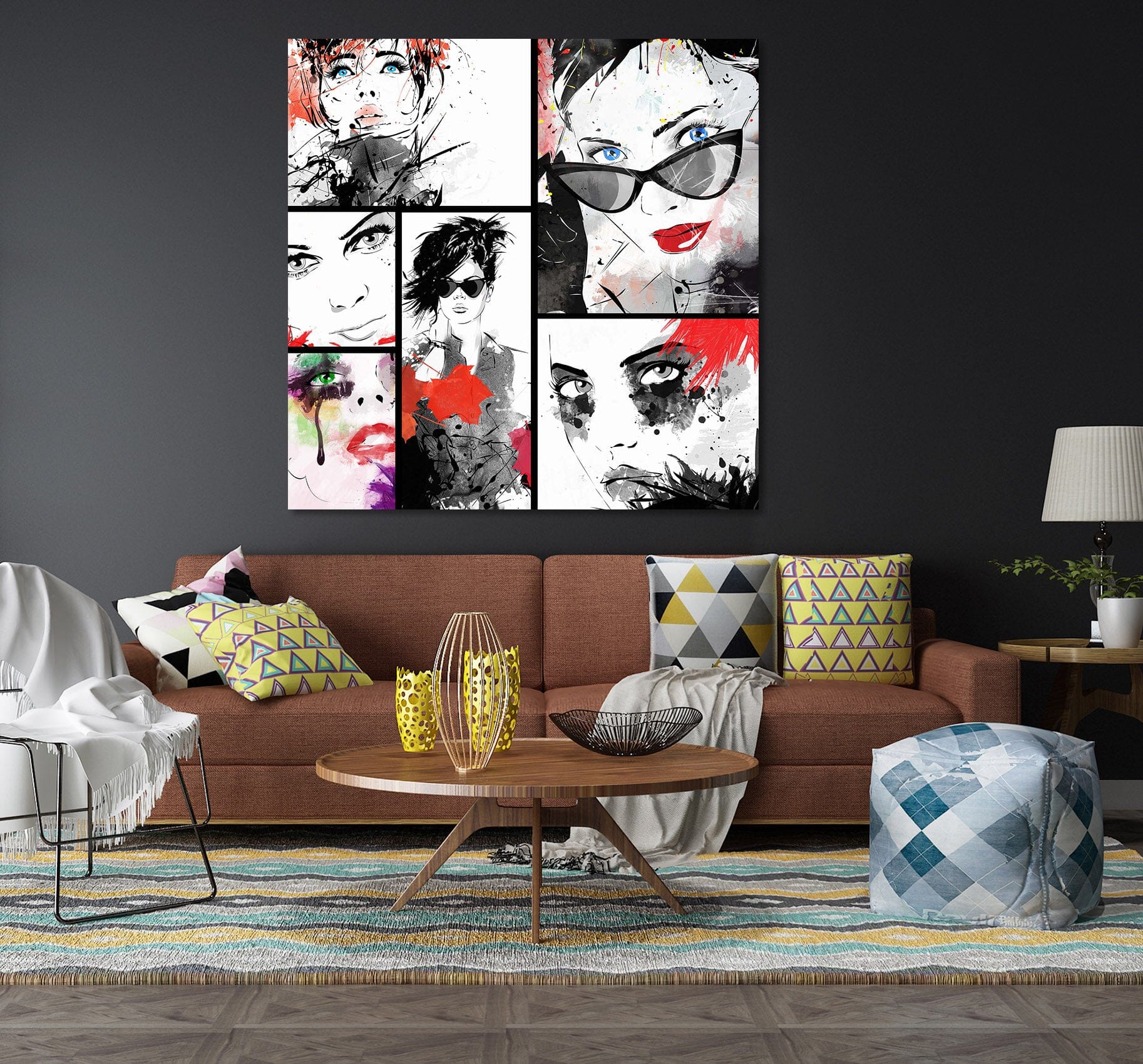 3D Sunglasses Woman 1018 Wall Sticker Wallpaper AJ Wallpaper 2