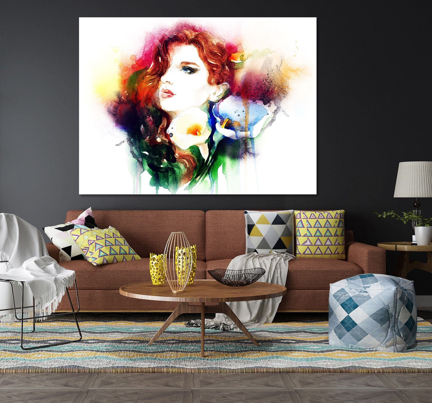 3D Redhead Woman 1011 Wall Sticker Wallpaper AJ Wallpaper 2