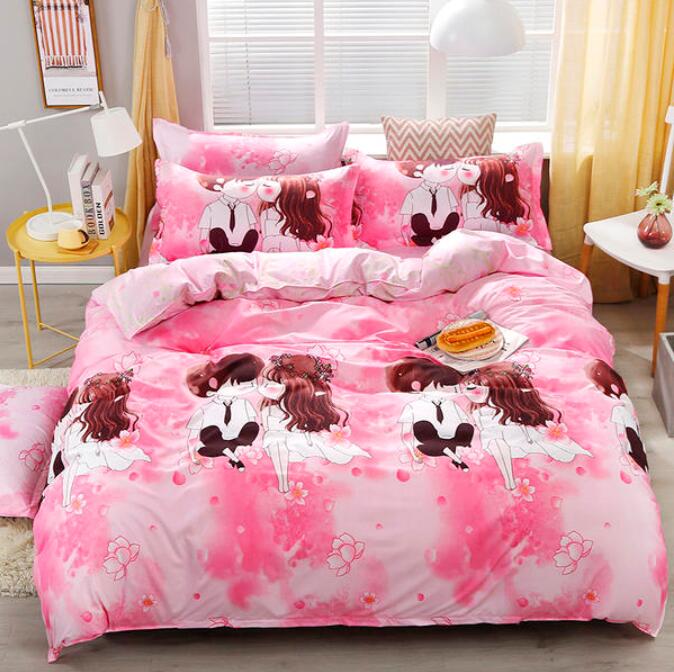 3D Boy And Girl Kissing 2012 Bed Pillowcases Quilt