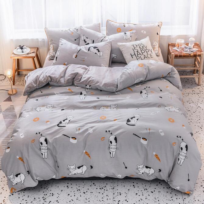 3D Light Grey Cow Cat 3175 Bed Pillowcases Quilt