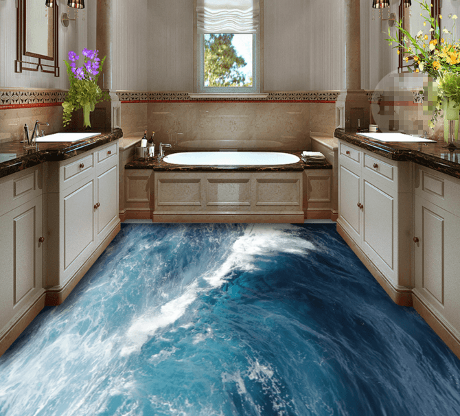 3D Spray 009 Floor Mural Wallpaper AJ Wallpaper 2