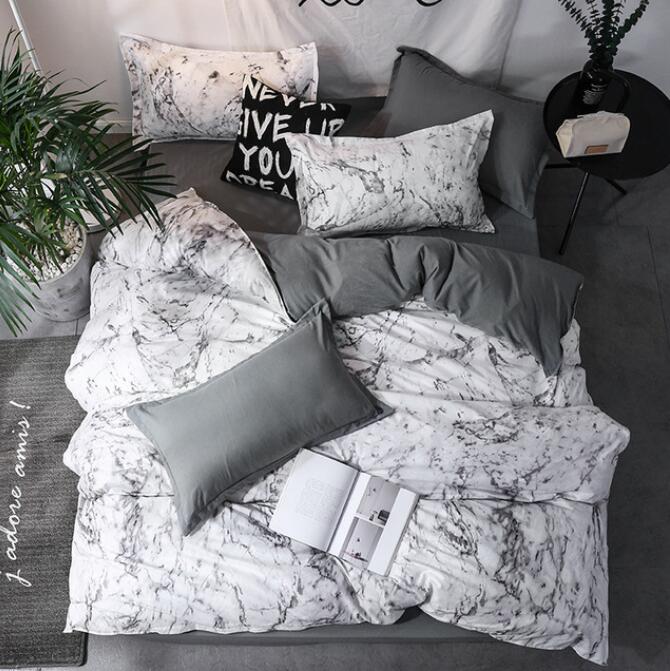 3D Grey Marble Pattern 5165 Bed Pillowcases Quilt
