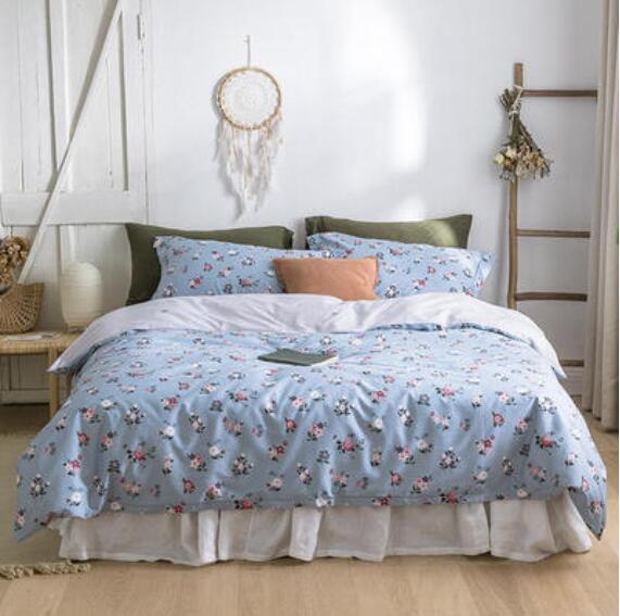 3D Light Blue Flower 13173 Bed Pillowcases Quilt