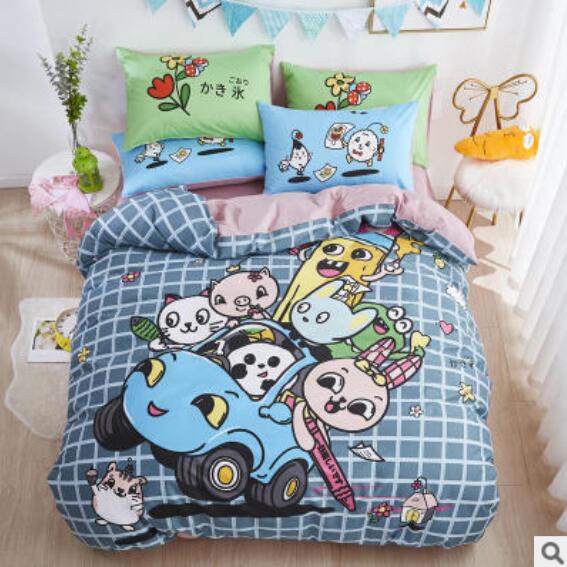 3D Cartoon Bus Small Animals 50082 Bed Pillowcases Quilt