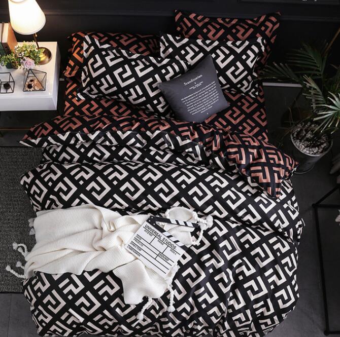 3D Black And White Square Totem 5168 Bed Pillowcases Quilt