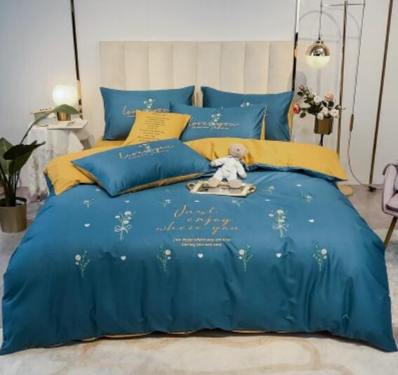 3D Dark Blue 40346 Bed Pillowcases Quilt