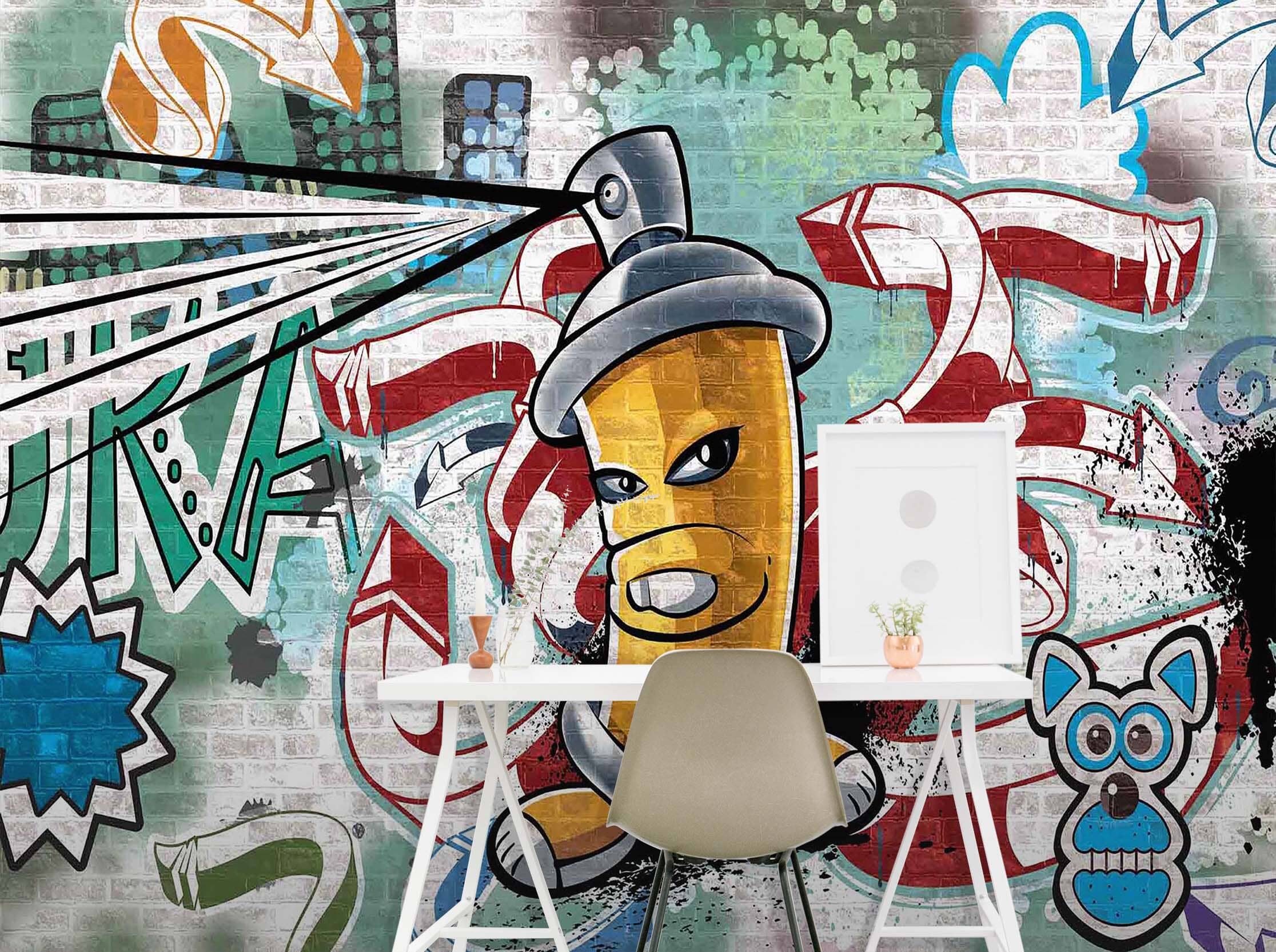 3D Graffiti Spray Can 040 Wall Murals Wallpaper AJ Wallpaper 2