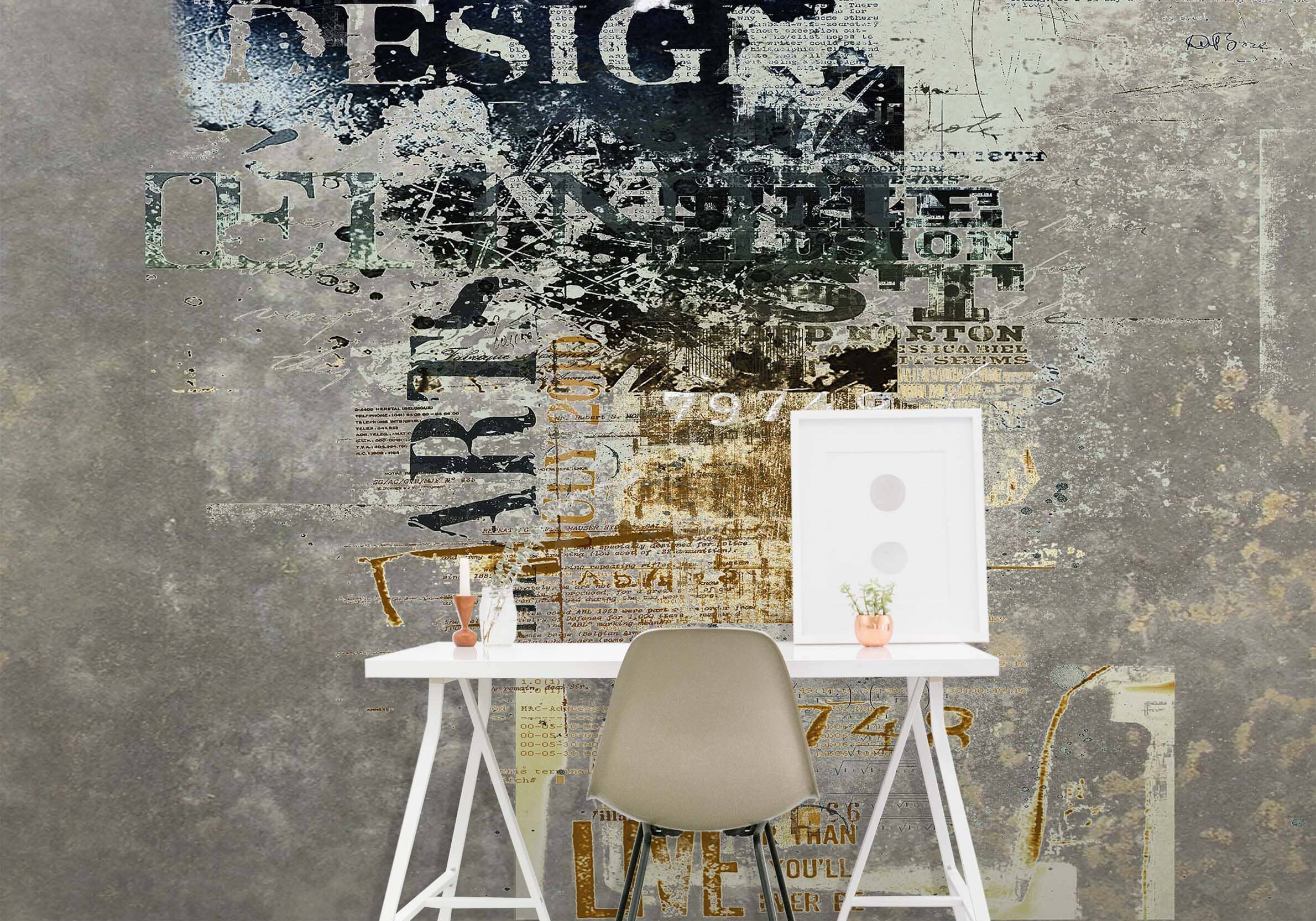 3D Letter Shabby Graffiti 045 Wall Murals Wallpaper AJ Wallpaper 2