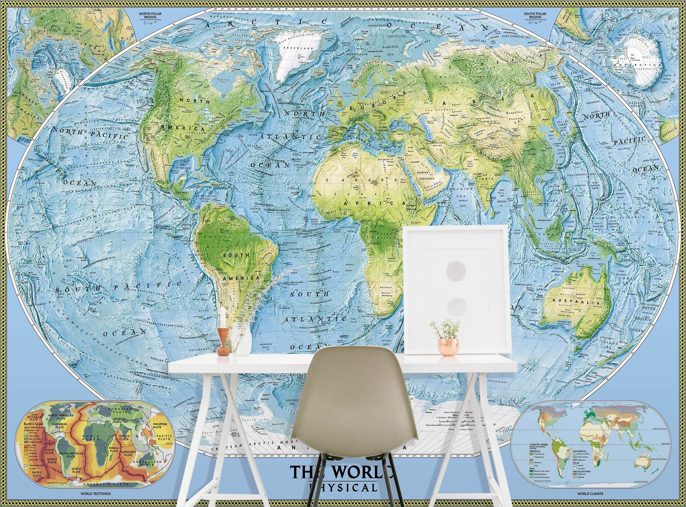 3D Island Distribution 2164 World Map Wall Murals Wallpaper AJ Wallpaper 2