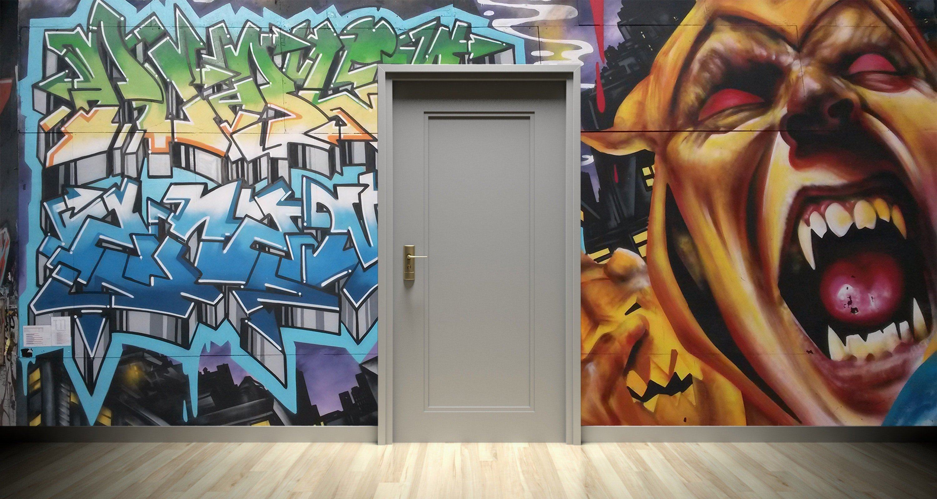 3D Graffiti Screaming 113 Wallpaper AJ Wallpaper