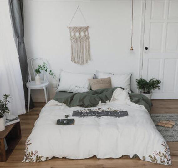 3D White Dark Gray 16083 Bed Pillowcases Quilt