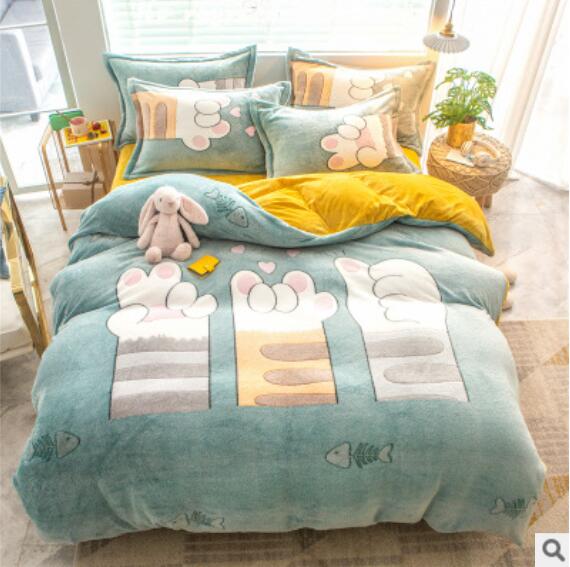 3D Cat Paw 14184 Bed Pillowcases Quilt