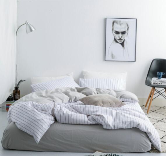 3D White Vertical Stripes 15185 Bed Pillowcases Quilt