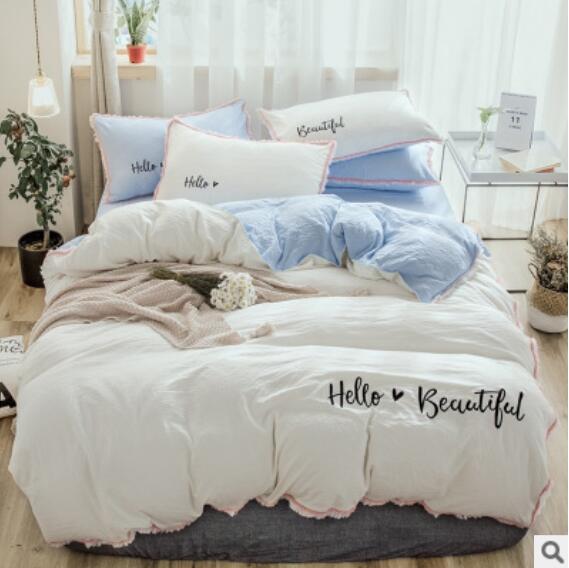 3D Creamy-White 50005 Bed Pillowcases Quilt