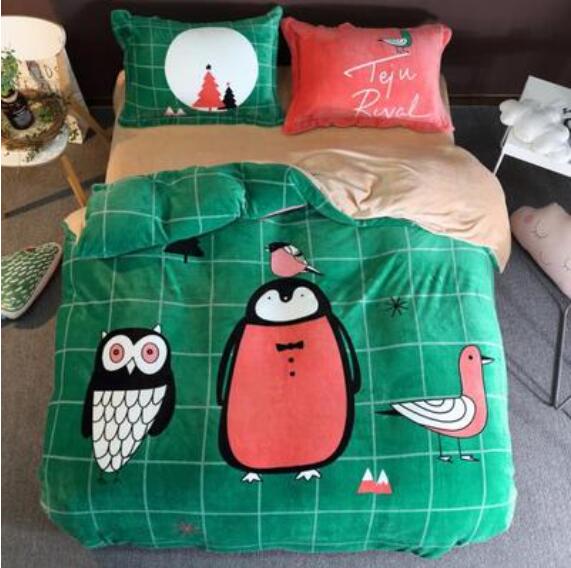 3D Cartoon Penguin 18010 Bed Pillowcases Quilt
