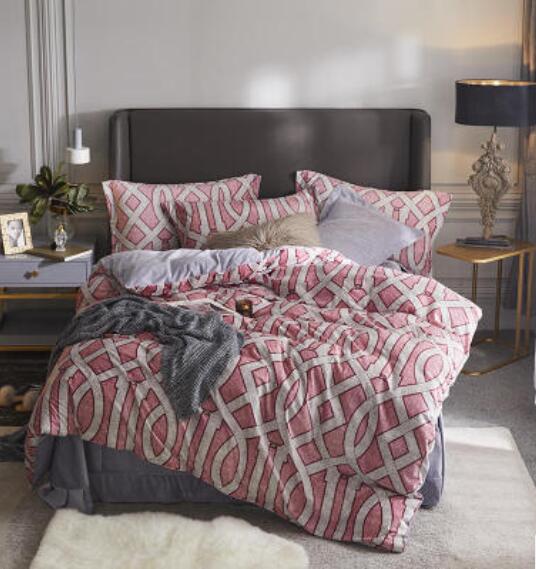 3D Red Curve 20002 Bed Pillowcases Quilt