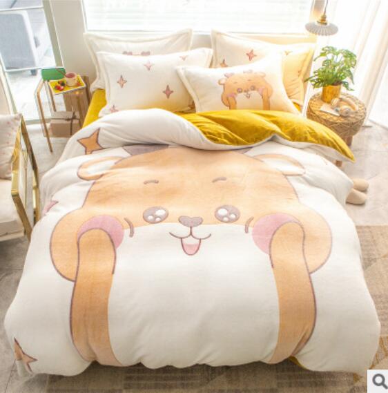 3D Cartoon Hamster 14179 Bed Pillowcases Quilt