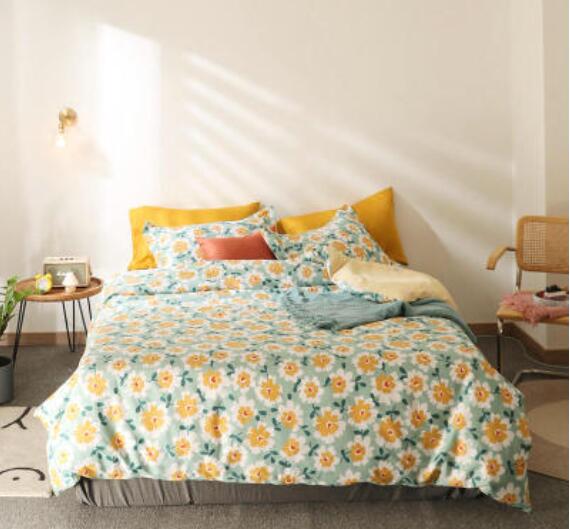 3D Yellow Flower 50027 Bed Pillowcases Quilt
