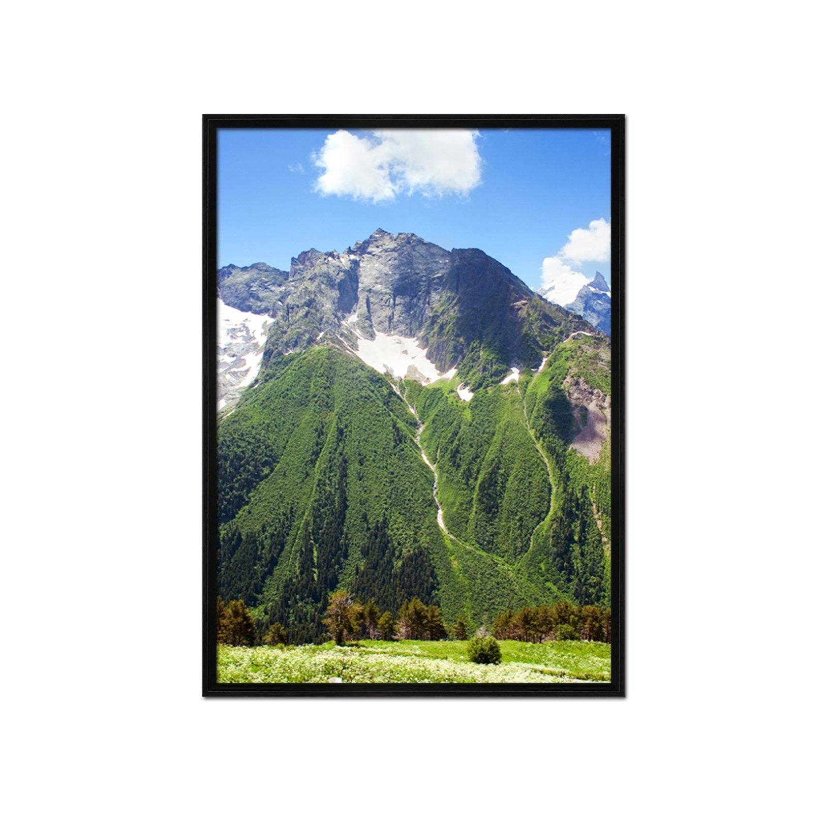 3D Green Mountain Peak 141 Fake Framed Print Painting Wallpaper AJ Creativity Home