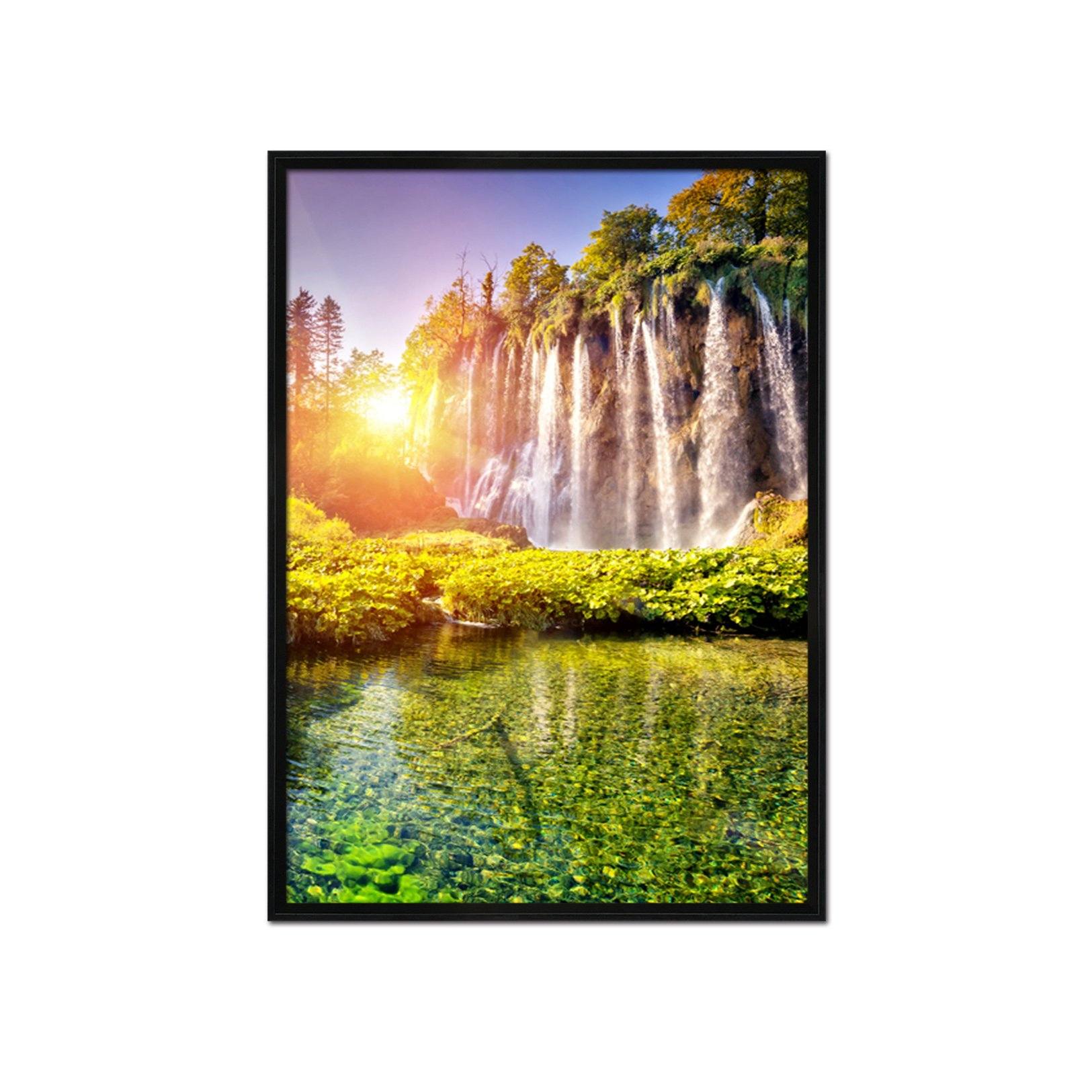 3D Sunshine River Water 003 Fake Framed Print Painting Wallpaper AJ Creativity Home