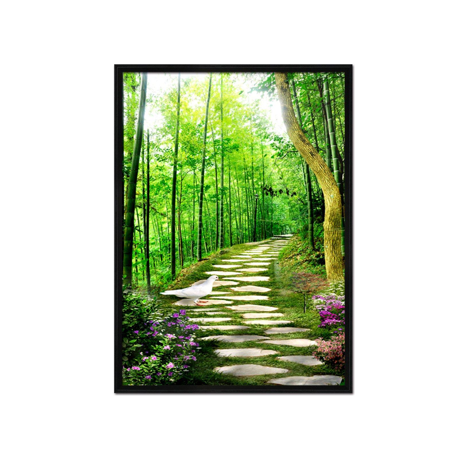 3D Stone Path 068 Fake Framed Print Painting Wallpaper AJ Creativity Home