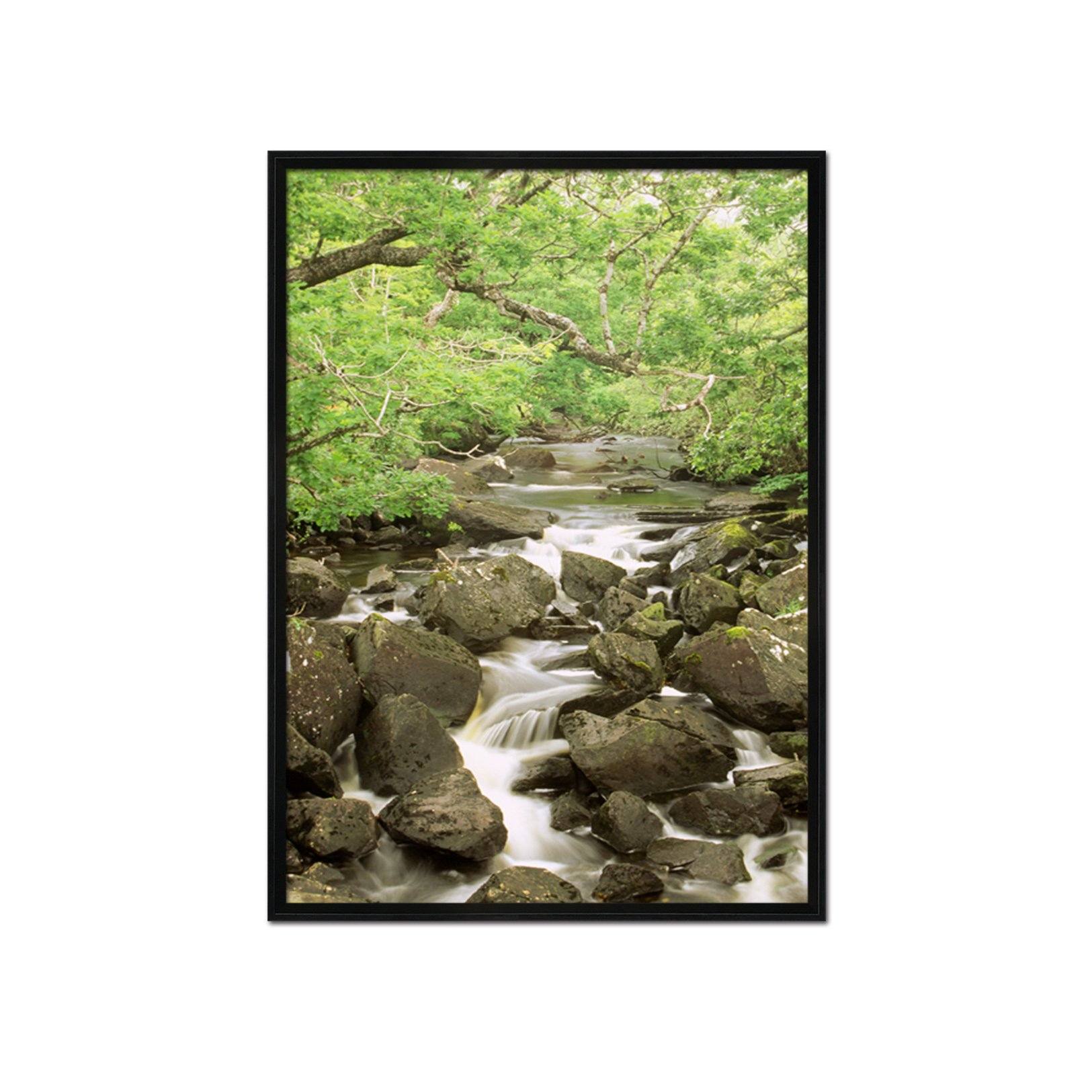 3D Stone River 064 Fake Framed Print Painting Wallpaper AJ Creativity Home