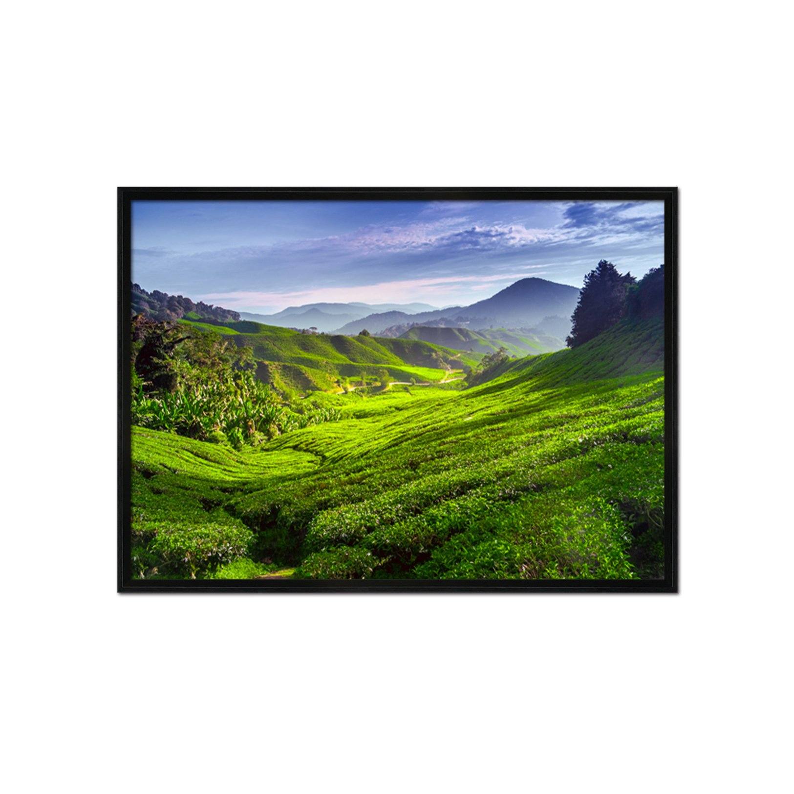 3D Green Fields 184 Fake Framed Print Painting Wallpaper AJ Creativity Home