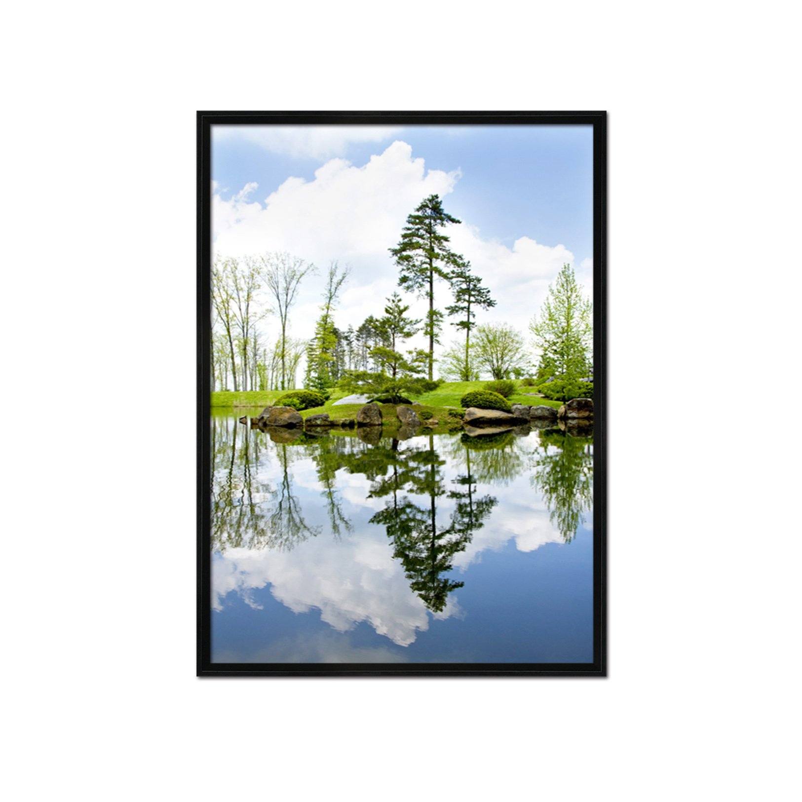 3D Lake Water 092 Fake Framed Print Painting Wallpaper AJ Creativity Home