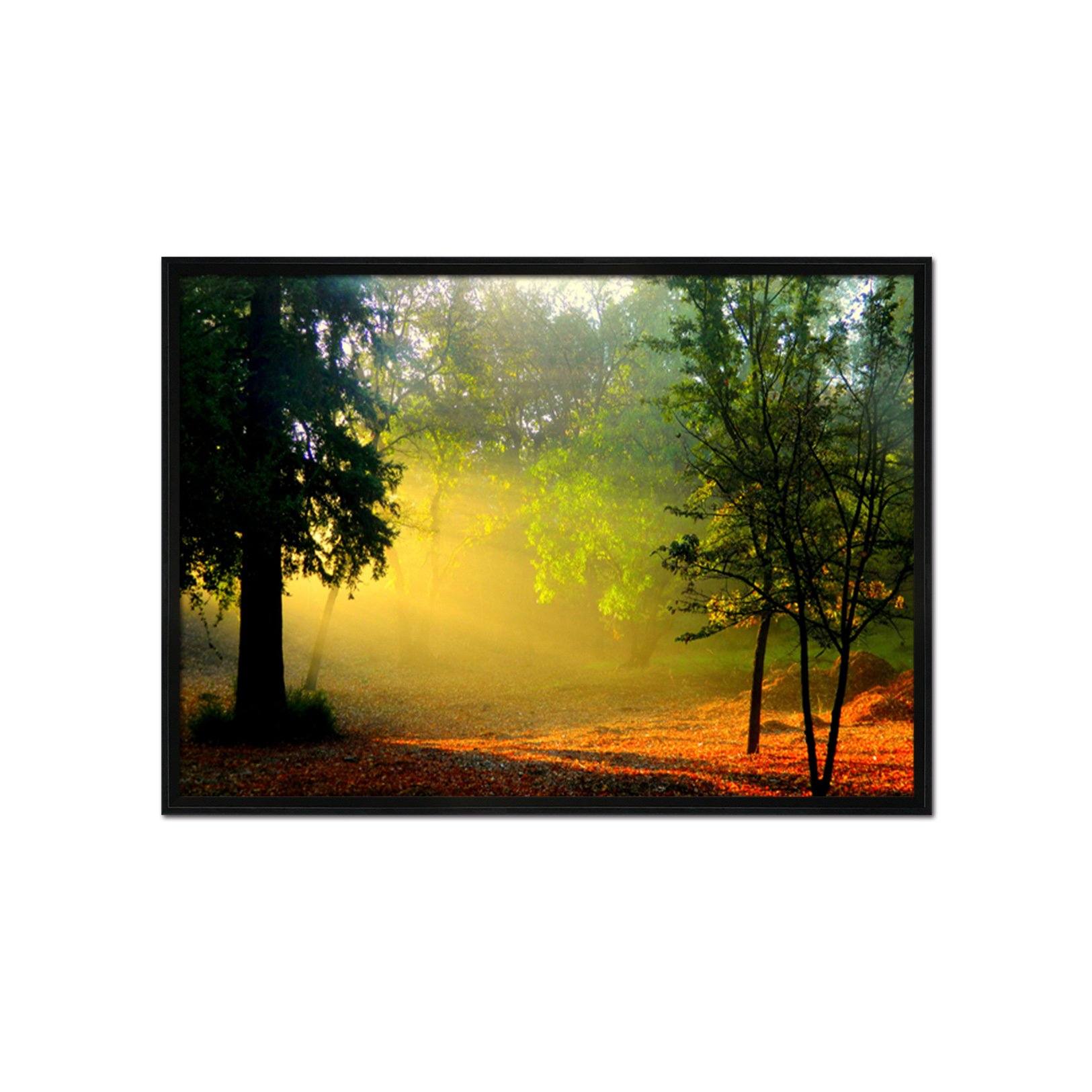 3D Sunshine Leaves 033 Fake Framed Print Painting Wallpaper AJ Creativity Home