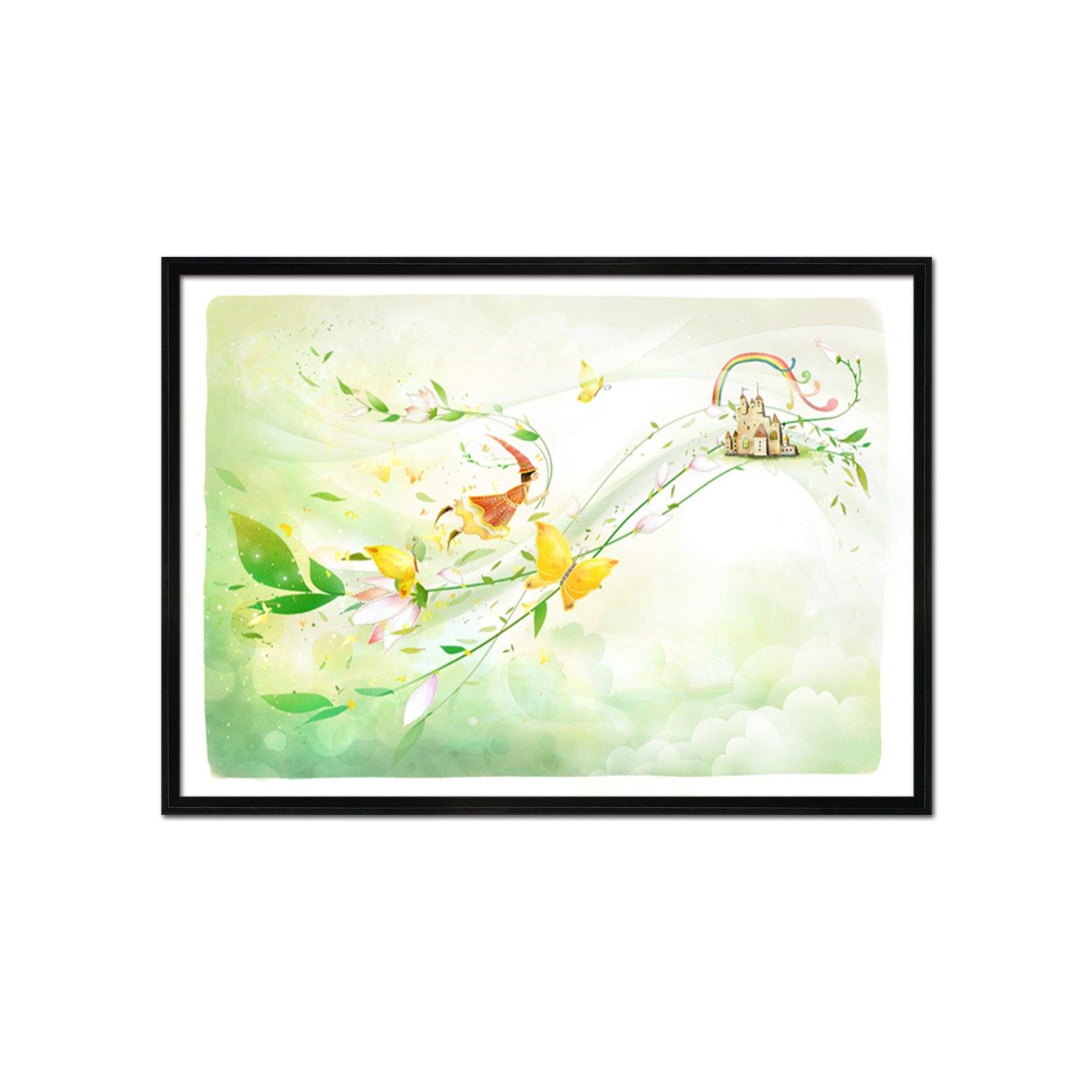 3D Small Castle 010 Fake Framed Print Painting Wallpaper AJ Creativity Home