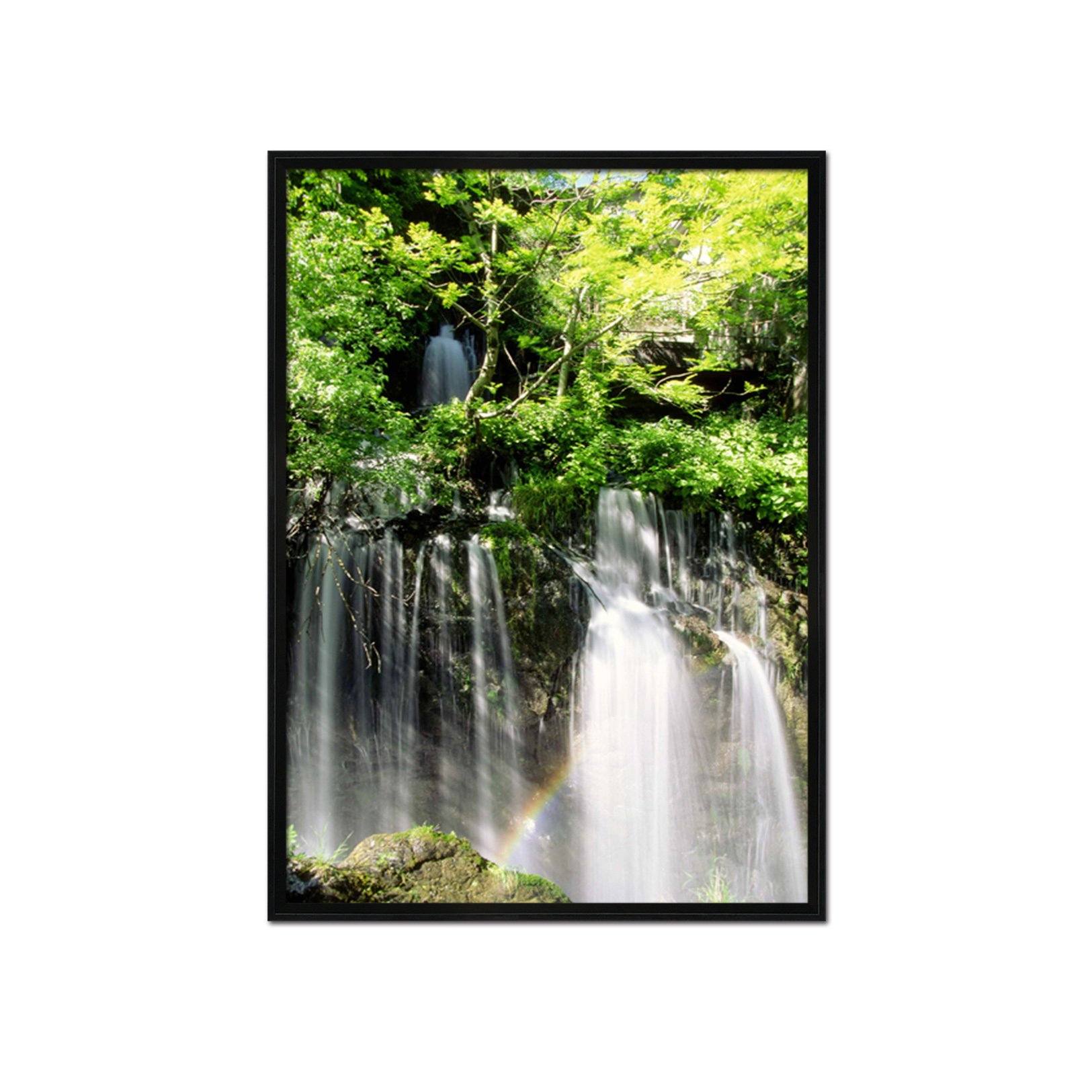 3D Waterfall Woods 010 Fake Framed Print Painting Wallpaper AJ Creativity Home