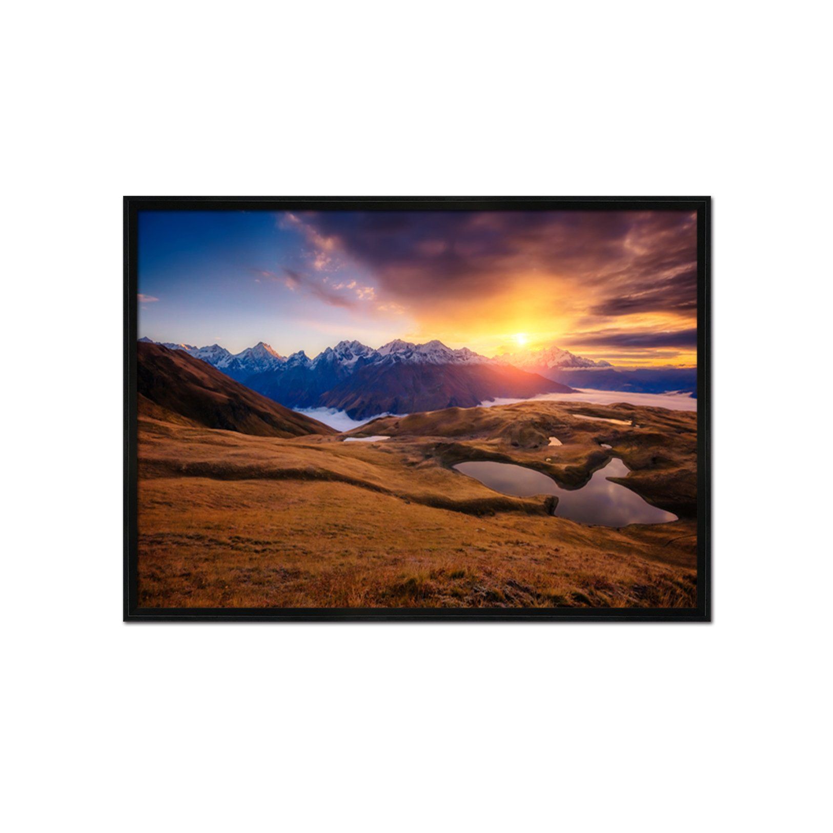 3D Beautiful Sunset 170 Fake Framed Print Painting Wallpaper AJ Creativity Home